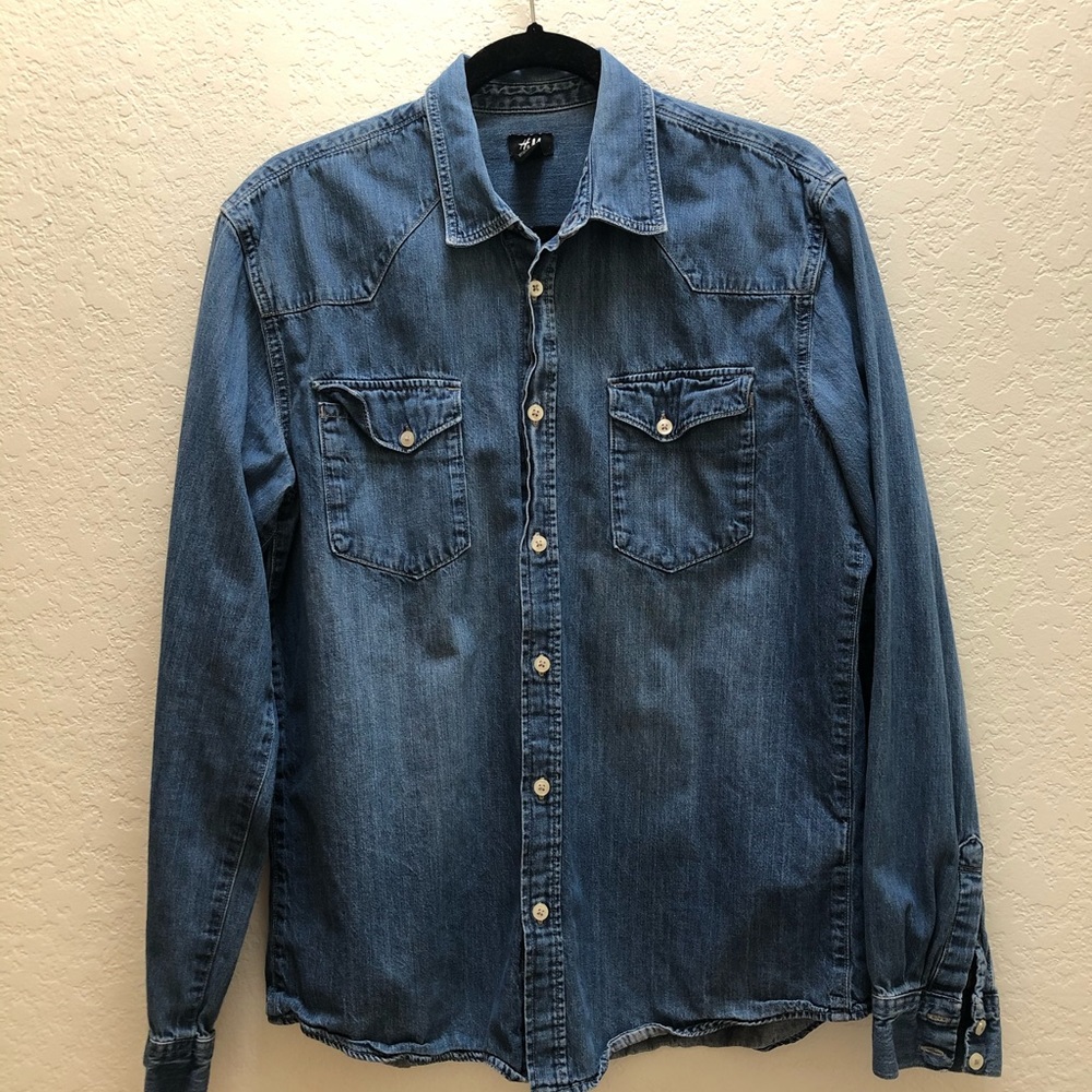 H&M Denim Shirt - 100% Cotton